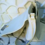 Furla Melody white pebbled leather shoulder bag, view 10