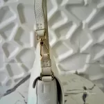 Furla Melody white pebbled leather shoulder bag, view 17