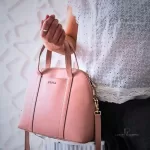 Furla Sandy blush pink Saffiano two-way dome satchel, view 20