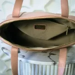 Furla Sandy blush pink Saffiano two-way dome satchel, view 17