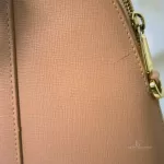 Furla Sandy blush pink Saffiano two-way dome satchel, view 14