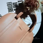 Furla Sandy blush pink Saffiano two-way dome satchel, view 24