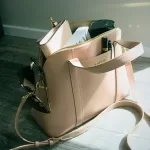 Furla Sandy blush pink Saffiano two-way dome satchel, view 25