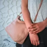 Furla Sienna blush pink pebble leather two-way shoulder bag, view 22