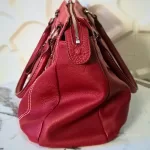 Longchamp x Kate Moss Gloucester red leather satchel, view 6