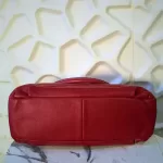 Longchamp x Kate Moss Gloucester red leather satchel, view 5