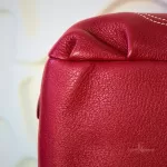 Longchamp x Kate Moss Gloucester red leather satchel, view 8