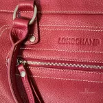 Longchamp x Kate Moss Gloucester red leather satchel, view 15