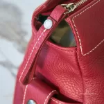 Longchamp x Kate Moss Gloucester red leather satchel, view 12