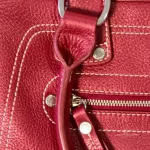 Longchamp x Kate Moss Gloucester red leather satchel, view 19