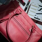 Longchamp x Kate Moss Gloucester red leather satchel, view 21