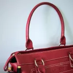 Longchamp x Kate Moss Gloucester red leather satchel, view 13