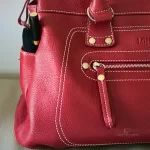 Longchamp x Kate Moss Gloucester red leather satchel, view 18