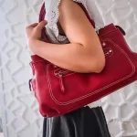Longchamp x Kate Moss Gloucester red leather satchel, view 25