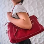 Longchamp x Kate Moss Gloucester red leather satchel, view 26