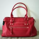Longchamp x Kate Moss Gloucester red leather satchel, view 2
