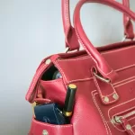 Longchamp x Kate Moss Gloucester red leather satchel, view 14