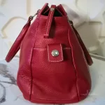 Longchamp x Kate Moss Gloucester red leather satchel, view 7