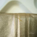 Longchamp LM Metal Collection metallic gold baguette clutch, view 14