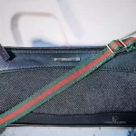 Luxury Revamped - Vintage Gucci Black Denim Web Strap Pochette – Handbags Icons – view 14 | authenticated pre-loved luxury