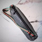 Luxury Revamped - Vintage Gucci Black Denim Web Strap Pochette – Handbags Icons – view 4 | authenticated pre-loved luxury