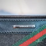 Luxury Revamped - Vintage Gucci Black Denim Web Strap Pochette – Handbags Icons – view 15 | authenticated pre-loved luxury
