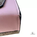Coach Parker colorblock signature shoulder bag with tea rose turnlock, view 8