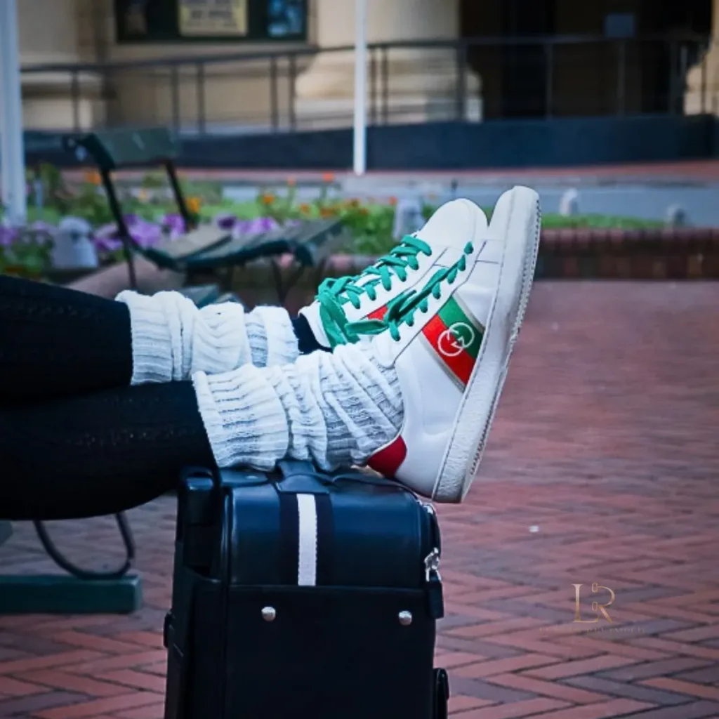 Gucci Ace Interlocking G White Leather Sneaker.